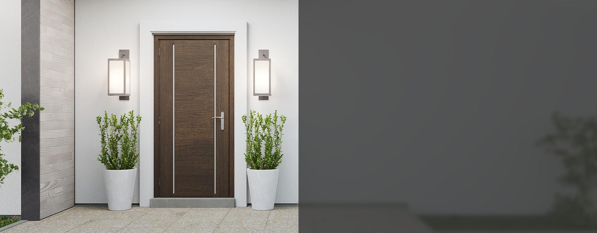 Slide B - 3 - nowoczesne, drewniane drzwi